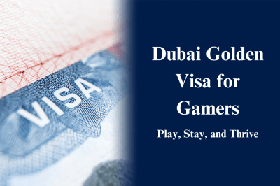 Featured Image with heading of the blog post and a image of visa for gamers text