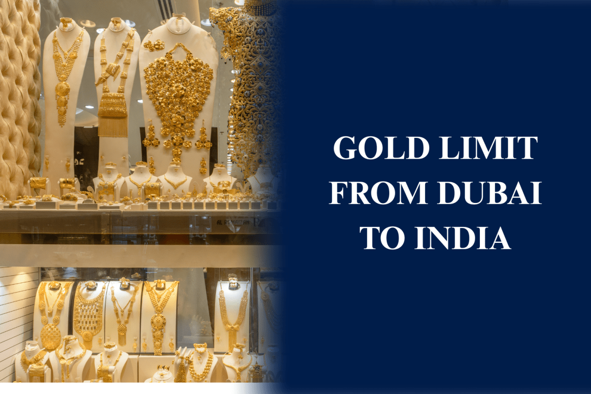 Traveller carrying gold jewelry from Dubai to India while complying with customs regulations.