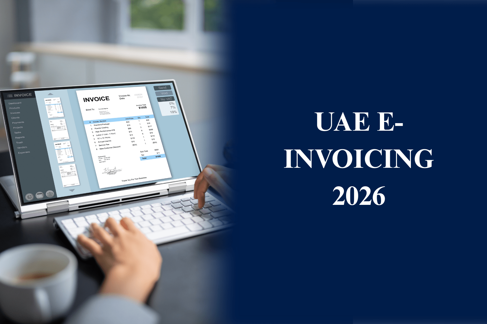 Digital e-invoicing system for UAE businesses and VAT compliance