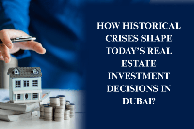Timeline showing how historical crises shaped Dubai real estate investment decisions and market recovery.