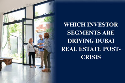 Investors analyzing Dubai real estate opportunities after the market correction with luxury properties in the background
